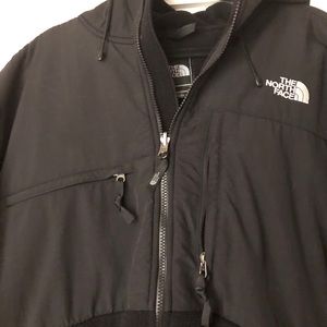 Black north face zip up fleece jacket